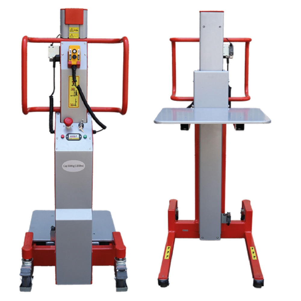 Mini gerbeur semi-électrique positionneur de travail 500 kg – Image 6