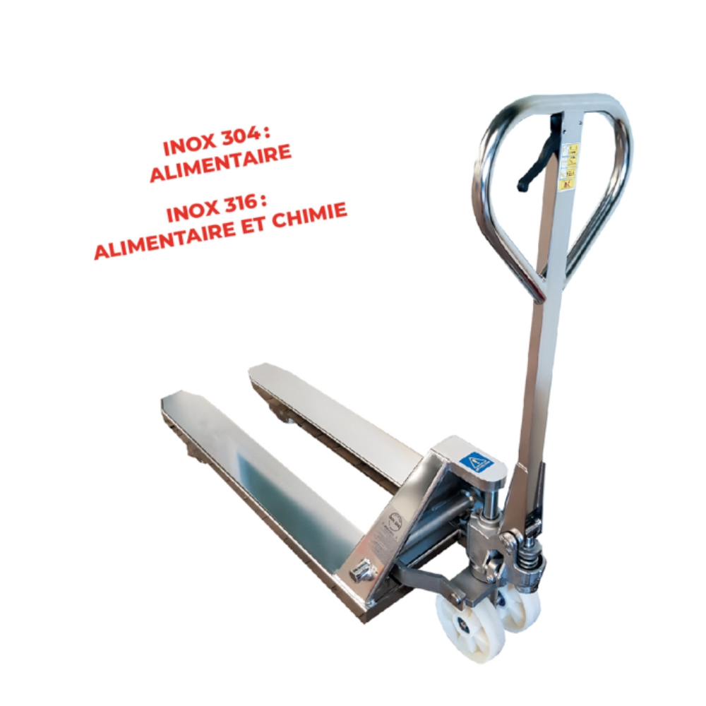 Transpalette manuel premium inox 304 et 316 – Image 4