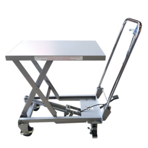 Table élévatrice manuelle aluminium mobile