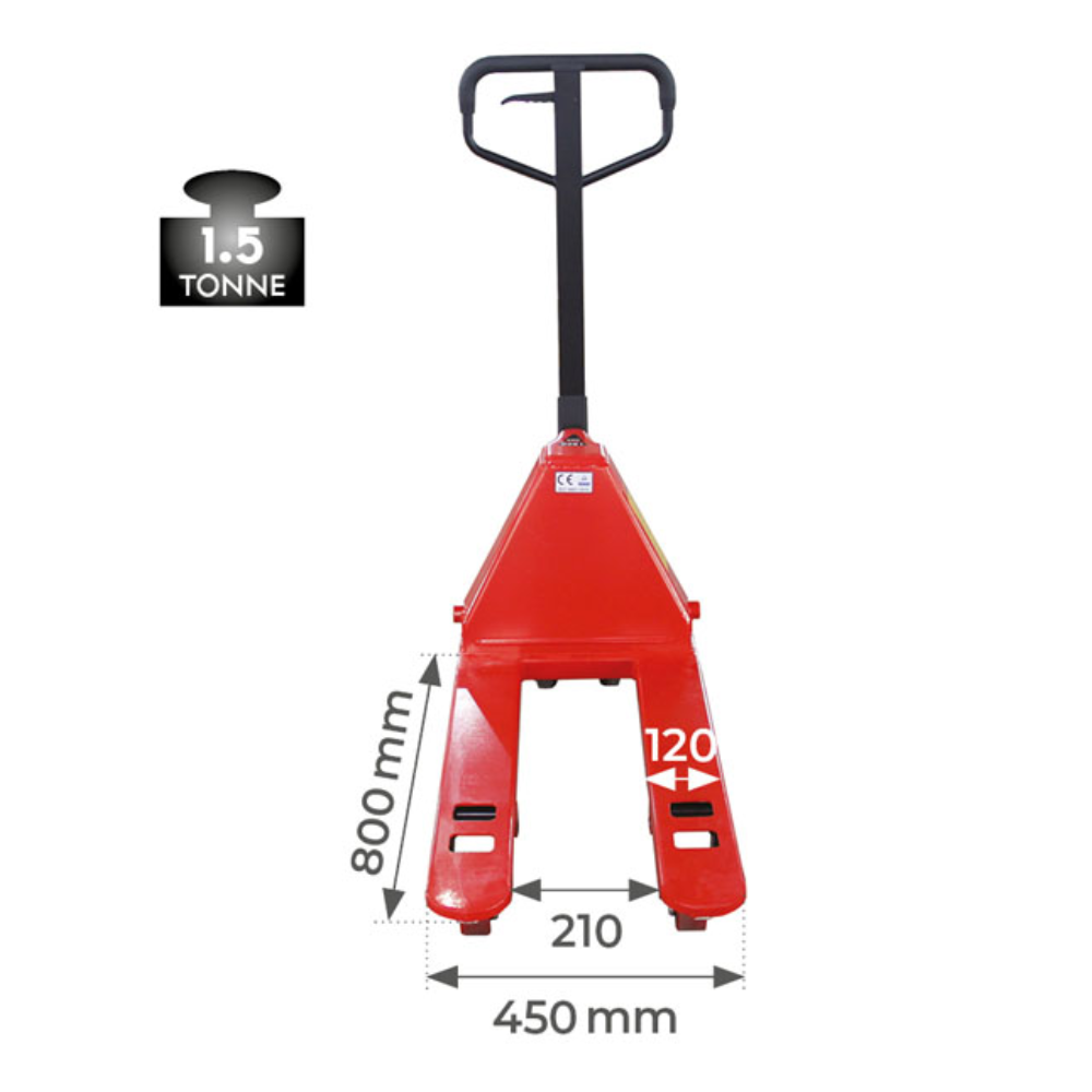 Transpalette manuel demi-palette – Image 2