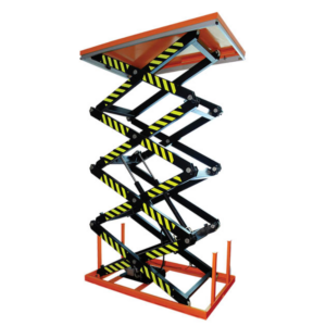 Table élévatrice électrique quadruple ciseaux