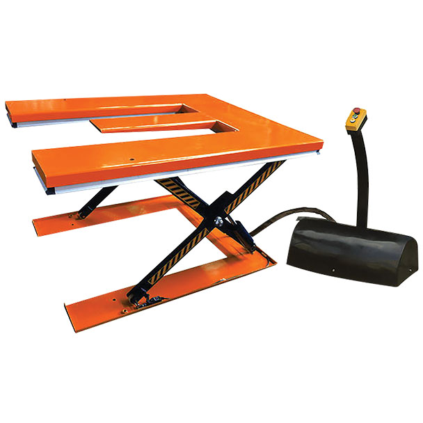 Table élévatrice électrique plateau en E