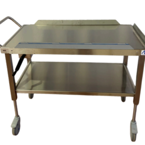 Servantes inox réglables manuellement avec rebords amovibles